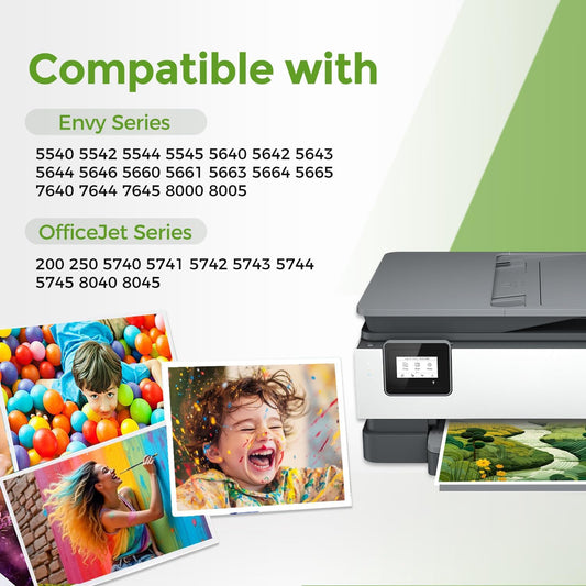 62XL Ink Cartridges Black and Color Replacement for HP 62 XL Hp62XL Cartridge for Envy 5660 7640 7645 5540 5549 OfficeJet 5745 5740 5741 8040 (2 Pack)