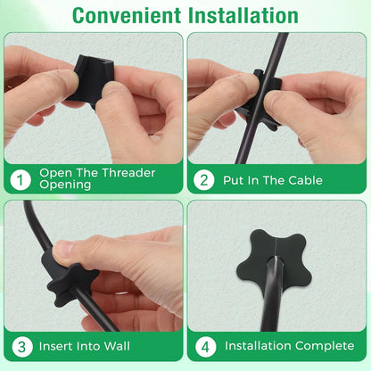 6pc Starlink Cable Grommet 5/8" Silicone Waterproof Wall Hole Pass Through Split Cable Bushings for TV Wire Ethernet Cord, Starlink Cable Routing Kit Accessories, 27.6mm/1.09" Ht, Black