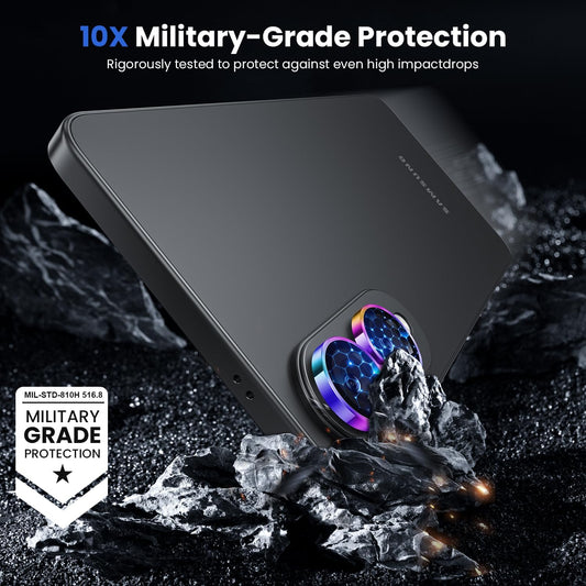 WSKEN for Samsung Galaxy S25 Edge Camera Lens Protector - Edge Thin Case Friendly, 9H Shatterproof Tempered Glass with Aluminum Metal Circle Camera Screen Protector Cover Accessories, Colorful