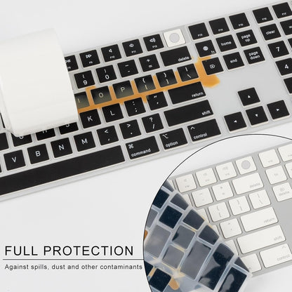 Allinside Black Keyboard Cover for Mac Magic Keyboard with Touch ID and Numeric Keypad A2520 US Layout