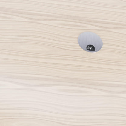 Desk Grommet 2 Inch 50mm, Zinc Alloy Computer Desk Wire Hole Cover, Office Desktop Cord Cable Hole Metal Ring, Brushed Silver