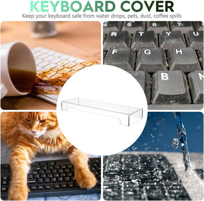 Cabilock Keyboard Dust Cover Desktop Monitor Plate Holder Clear Keyboard Stand Laptop Office Accessories Lapdesk Mouse Mechanical Protective Case Waterproof Case Kitten Acrylic