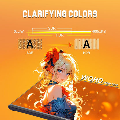 SANSUI 27 inch WQHD 2560x1440 300Hz 240Hz Gaming Monitor, FastIPS 1ms Computer Monitor, FreeSync Premium|Brightness 400Nits| 130% sRGB | 10Bits | HDR | ErgoStand | VESA Mount |2×DP 1.4 & 2×HDMI 2.1