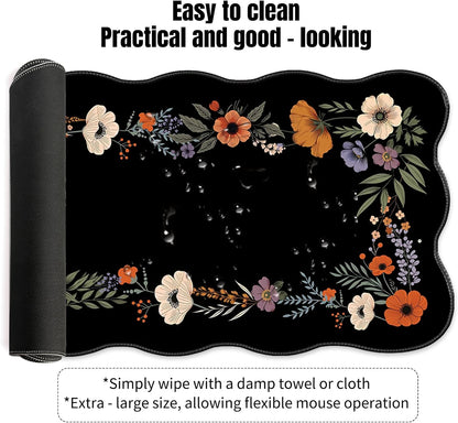 Galdas Gaming Mouse Pad XXL XL Large Long Extended Big Mousepad Non-Slip Rubber Keyboard Mouse Pad with Stitched Edges for Laptop Home Office (35.43x15.75x0.08 Inch)