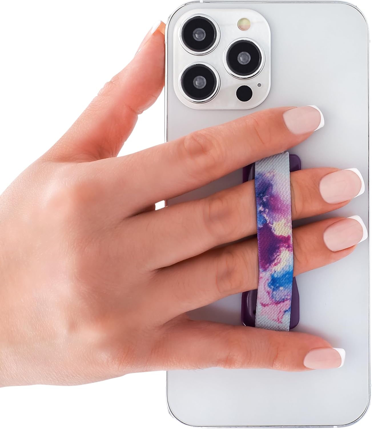 LOVEHANDLE Universal Phone Grip for Smartphones & Mini Tablets - Phone Holder for Hand - Wireless Charging Compatible - Made in The USA - Midnight Dream