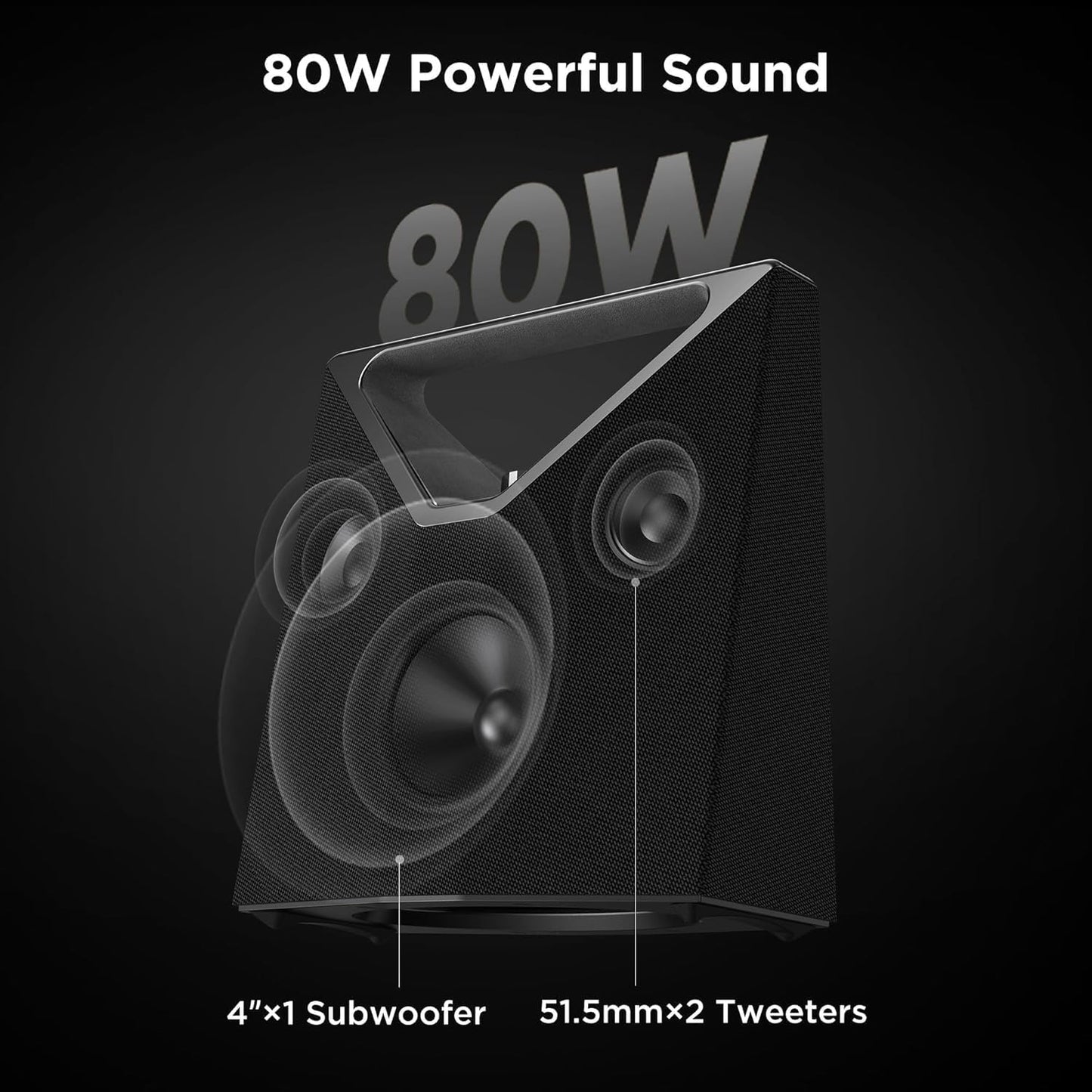 BUGANI Bluetooth Speaker Loud 80W,Waterproof Large Bluetooth Speaker Subwoofer Hi-Res Audio, 12H Playtime Party Outdoor Speakers for Camping,Beach, Gray