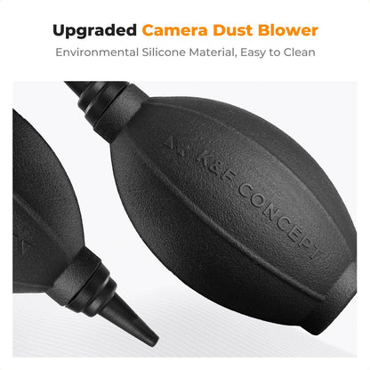 K&F CONCEPT 4-in-1 Camera Lens Cleaning Kit with Lens Cleaning Pen, Camera Air Blower, Microfiber Cleaning Cloth, Lens Cleaner Kit for Canon Nikon Pentax Sony DSLR Camera Lens Filter Cell Phones