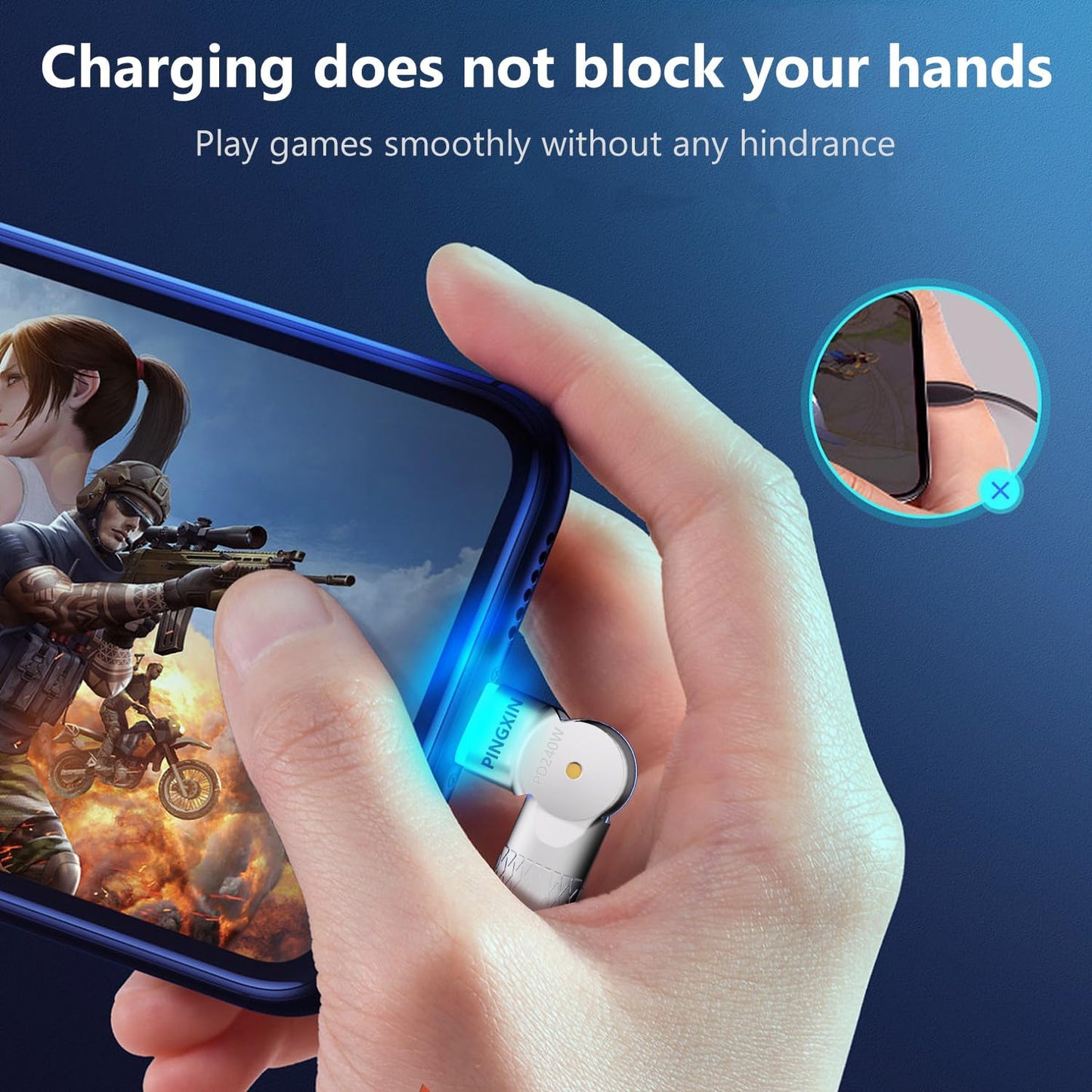 USB C to USB C Charger Cable 240W [2-Pack 6.6FT], Type C Fast Charging Cable， for MacBook Pro, iPad Pro Air, iPhone 16/16 Plus/16 Pro Max, Galaxy S23+/S23 Ultra, Orange+White