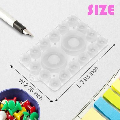 Silicone Suction Phone Holder Mount,Silicon Adhesive Phone Accessory for iPhone and Android, Hands-Free Mirror Shower Phone Holder,TikTok Videos and Selfies (Transparent 2Pack, Double Sided)