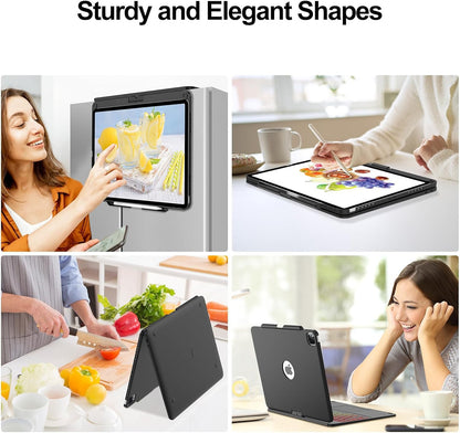 D DINGRICH Touch iPad Pro 12.9 Case with Keyboard 7th/5th Generation, Magic 360°Rotatable & Swivel Bluetooth Keyboard with Trackpad, 7 Backlight Color with Pencil Holder for iPad Pro 12.9” 4th/3rd Gen