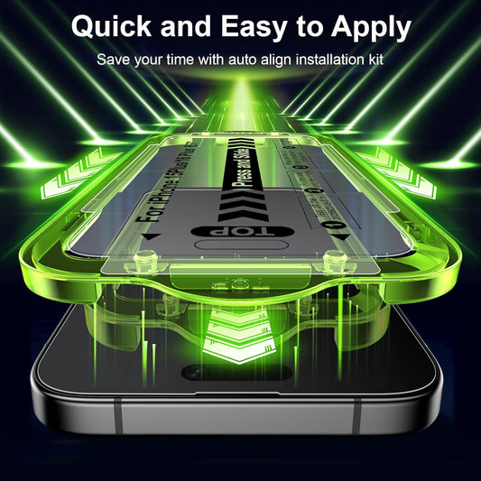 Esanik for iPhone 16 Plus/15 Plus Matte Glass Screen Protector [Auto-alignment] Anti-Glare & Anti-Fingerprint,Anti-Reflection,Bubble Free, Smooth as Silk, 2 Pack 9H Glass Screen Cover