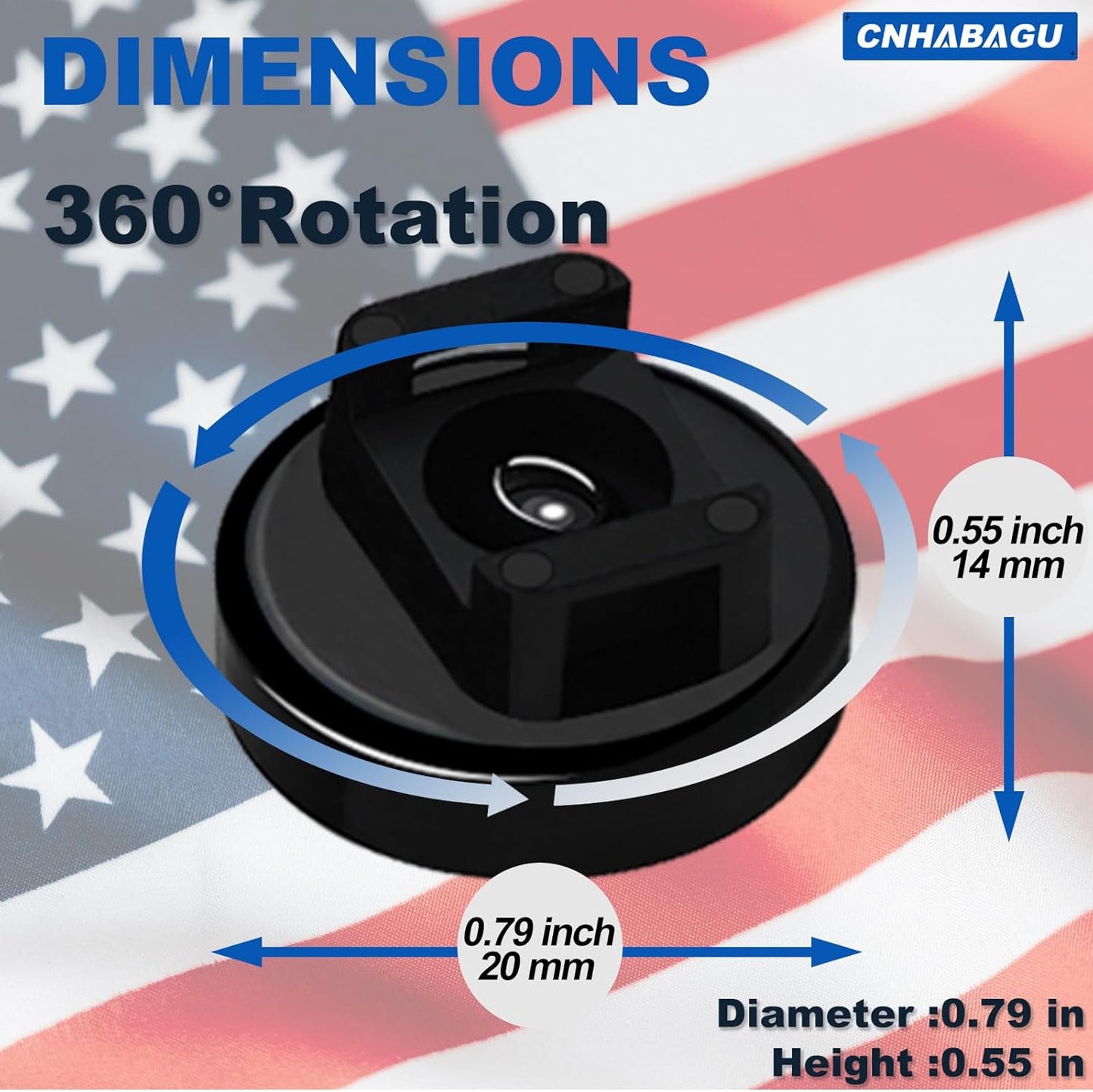 Magnet Zip Tie Mount Magnetic Zip Ties Mount 25LBS Strong Multipurpose Wire Cable Holder Mount Wire Clips Management for Home Office Marine Electrical Wiring (Black, 6 Piece)