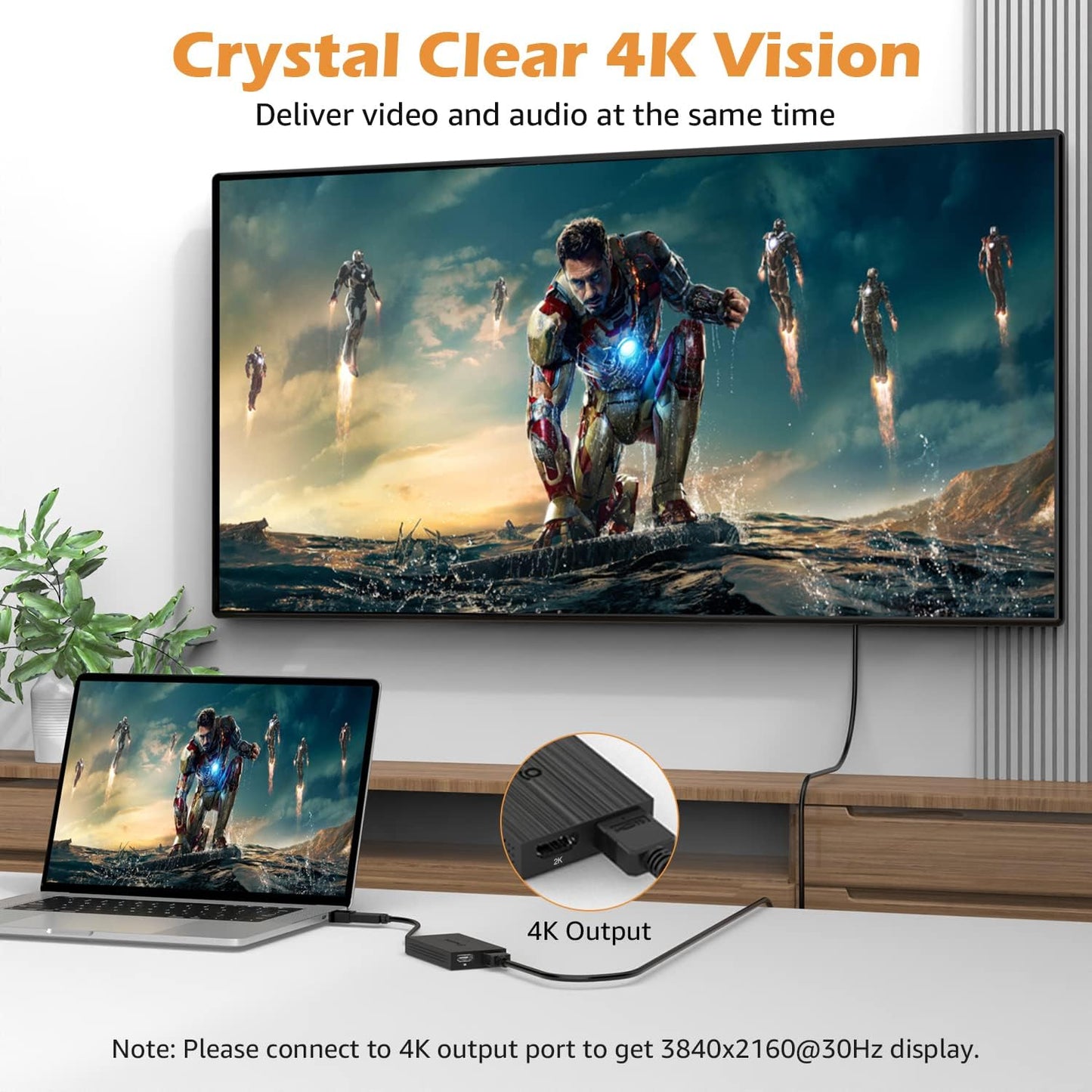 WAVLINK USB 3.0 or USB C to HDMI Adapter, HDMI Splitter for Dual Monitors, Universal Video Graphics for Thunderbolt 3/4, USB 4, Windows, Mac OS