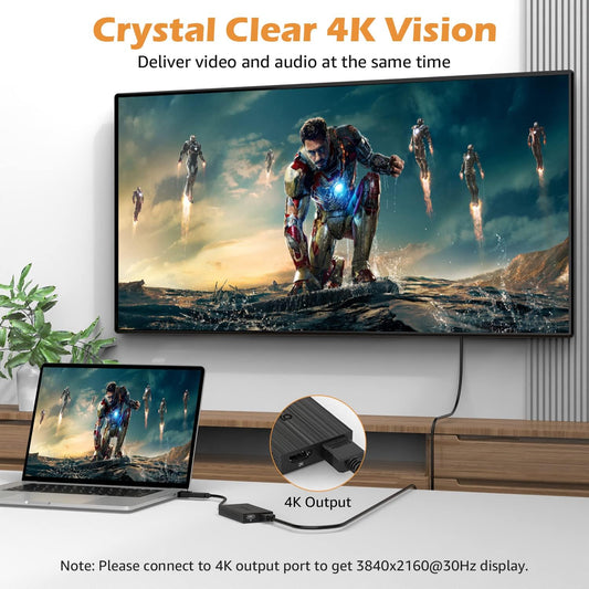 WAVLINK USB 3.0 or USB C to HDMI Adapter, HDMI Splitter for Dual Monitors, Universal Video Graphics for Thunderbolt 3/4, USB 4, Windows, Mac OS