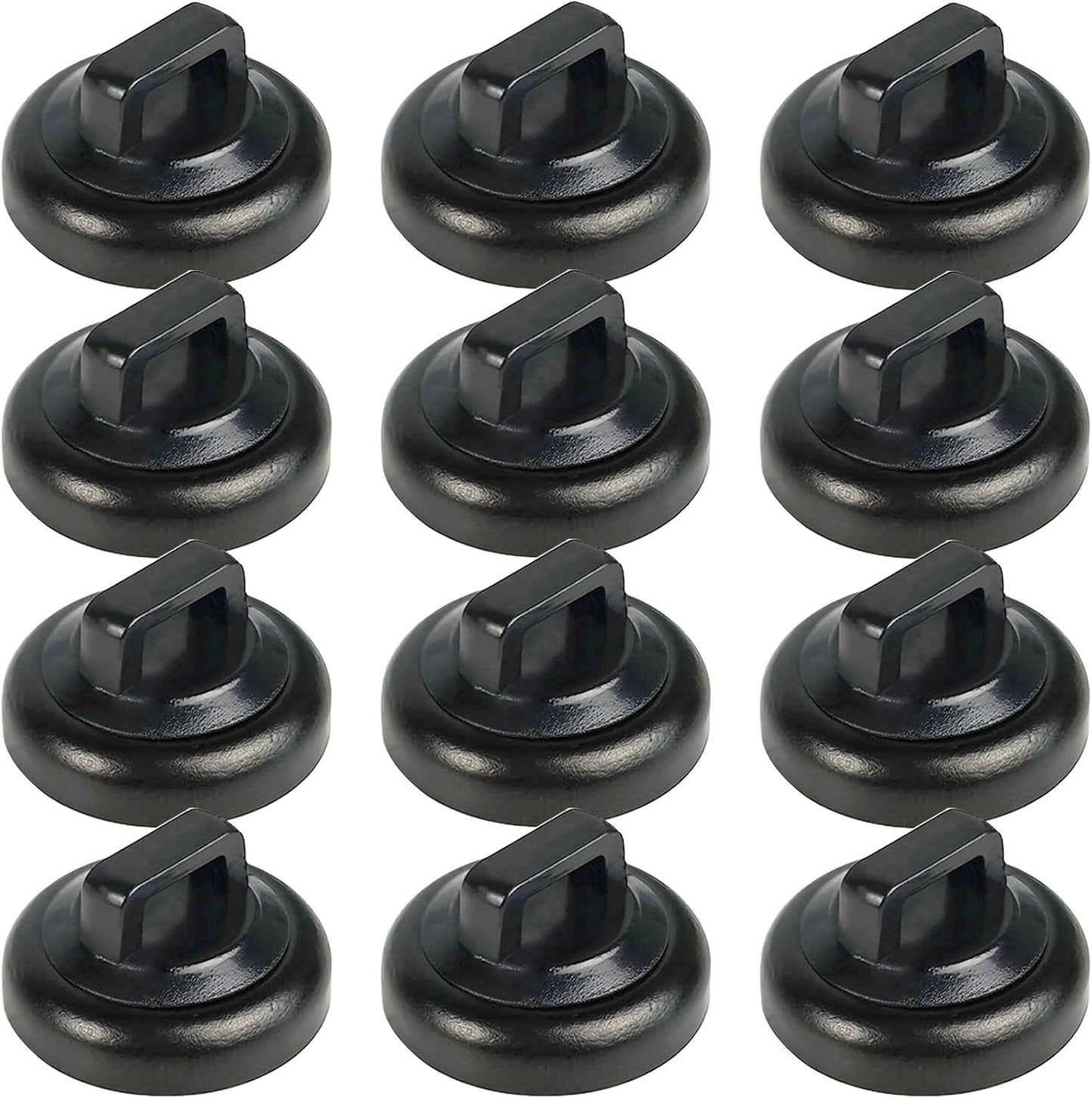 Magnet Zip Tie Mount Magnetic Zip Ties Mount Clips Base Holder Strong Multipurpose Wire Cable Holder Mount Wire Clips Management for Home Office Marine Electrical Wiring (12 Pcs, D19 Small)