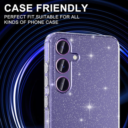 for Samsung Galaxy S24 Plus Camera Lens Protector, Individual Metal Ring Tempered Glass Lens Cover, [Strong Adsorption] Scratch Resistant Ultra-Thin HD Clear Lens Cover, 1 Set-Purple