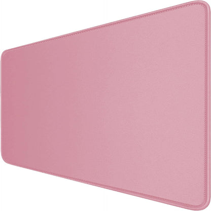 Large Mouse Pad with Stitched Edges, Durable Non-Slip Natural Rubber Base, Waterproof Computer Keyboard Pad Mat for Esports Pros/Gamer/Desktop/Office/Home - Pink