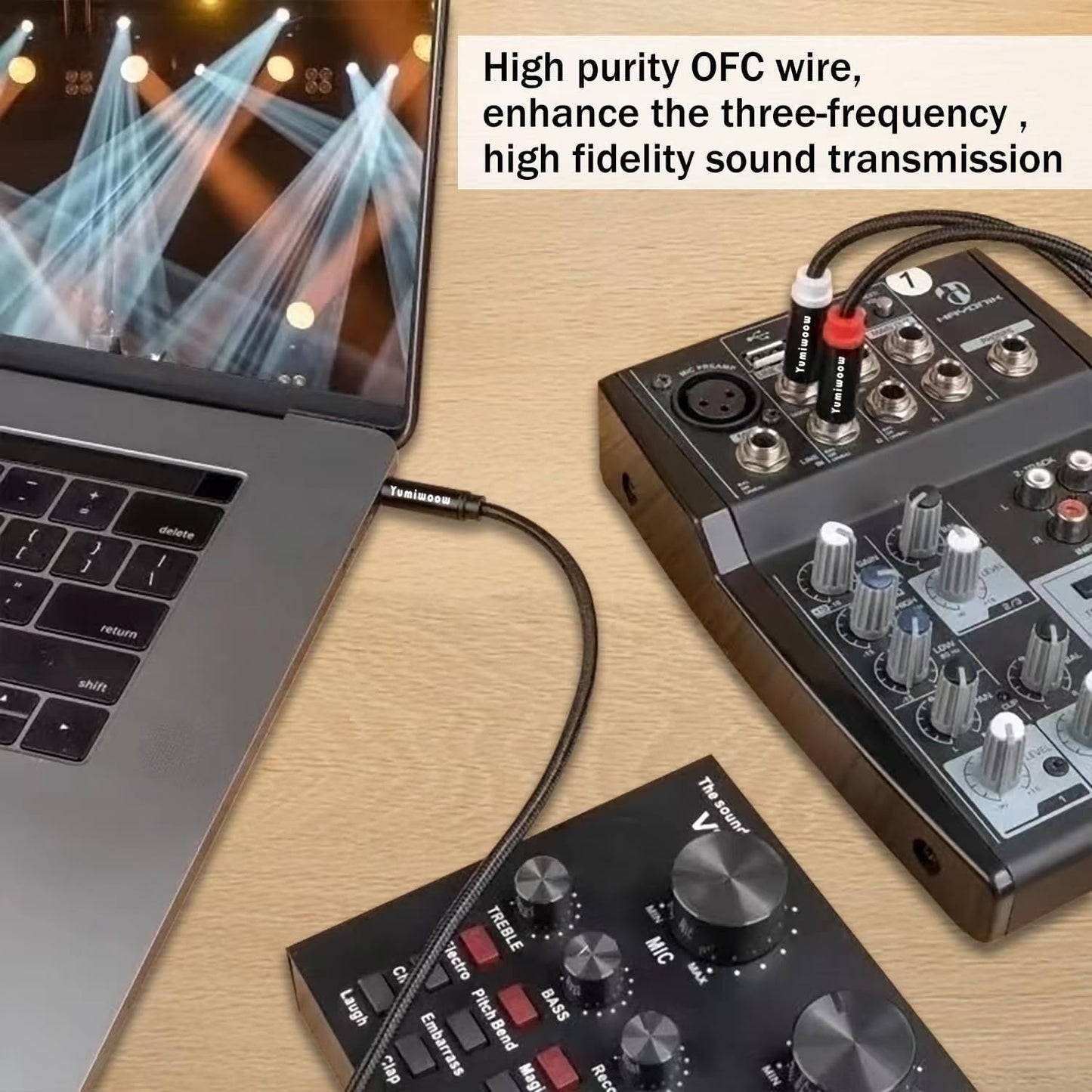 2Pack 16Ft 3.5mm TRS to Dual 6.35mm Stereo Cable 1/8 TRS to Dual 6.35mm 1/4 TS Mono Y Splitter Audio Cord Adapter for Smartphone, Mixer,PC, CD Player, Speakers and Home Stereo System