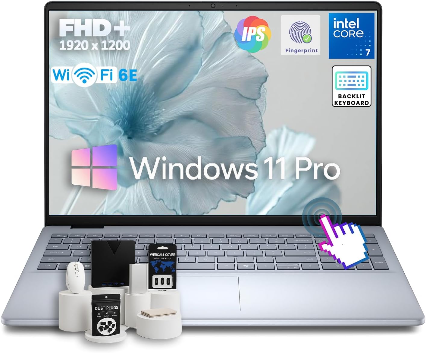 Dell 16 Business Laptop - w/Accessories • Intel 10-Core 7-150U • 16" FHD+ WVA Touchscreen • Win11 pro • Wi-Fi 6E • Backlit KB, • Fingerprint Reader, • Copilot • 64 GB DDR5 • 2TB SSD