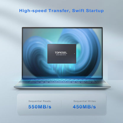 TOPESEL SATA III SSD 2.5", 480GB Internal Solid State Drive with 3D NAND Flash up to 500MB/s,for Laptop,Tablet,Desktop,PC