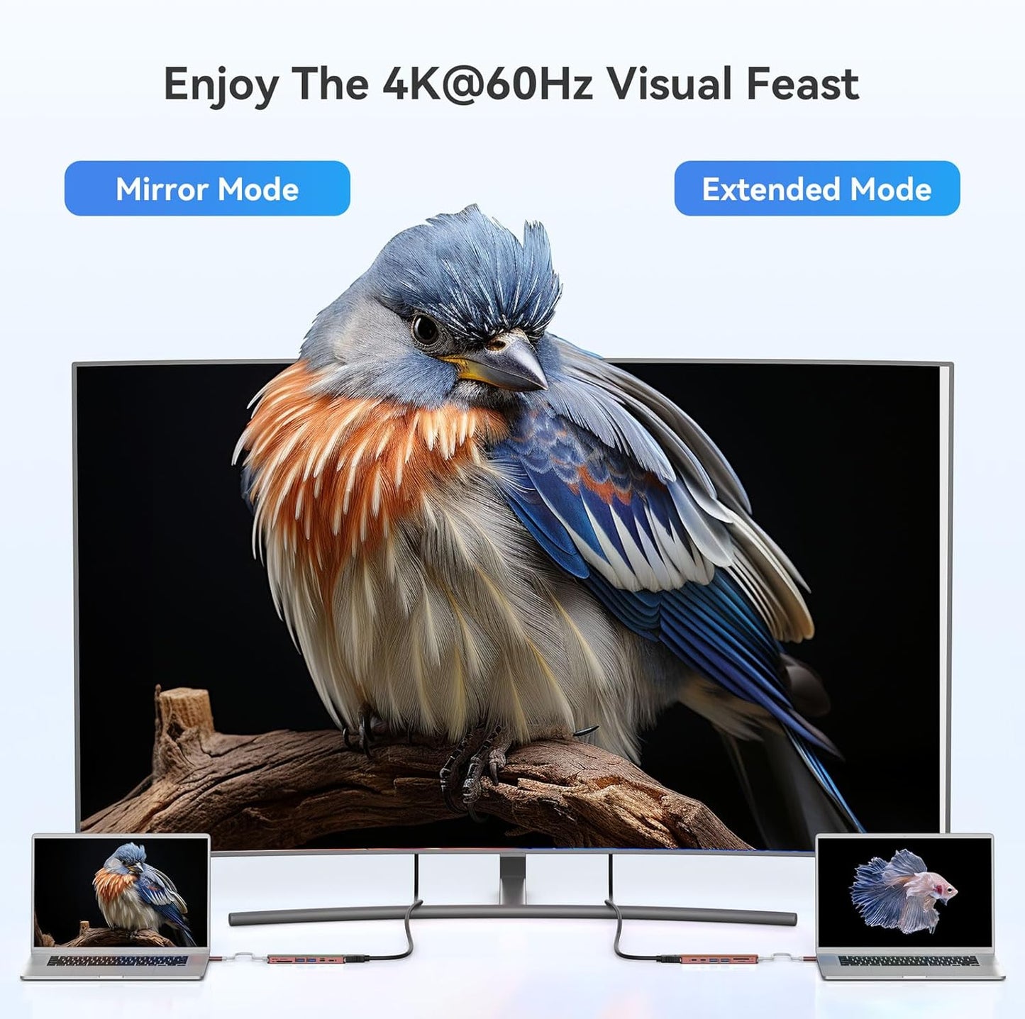 USB C Hub HDMI Adapter for MacBook Pro/Air, MOKiN 7 in 1 USB C Dongle with HDMI, SD/TF Card Reader, USB C Data Port,100W PD, and 2 USB 3.0 Compatible for MacBook Pro/Air, Dell XPS, Lenovo Thinkpad.