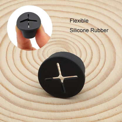 Desk Grommet, 1 Inch Flexible Rubber Grommets, Silicone Cable Cord Grommet Wire Hole Cover for Desk, Table and Other Furnitures(12Pack)