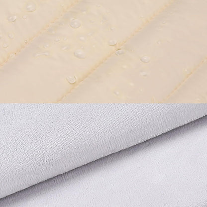 MOSISO 13.3 inch Laptop Case, 13-13.3 inch Puffy Laptop Sleeve Compatible with MacBook Air 13 13.6 M4 M3 M2 M1/Pro 13/Pro 14, HP Dell ASUS Lenovo,Polyester Horizontal Bag with Small Case, Apricot