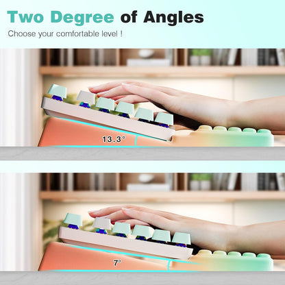 Ospelelf Ergonomic Keyboard Wrist Rest Pad Comfortable Keyboard Stand Riser Holder Pad for Office Gaming