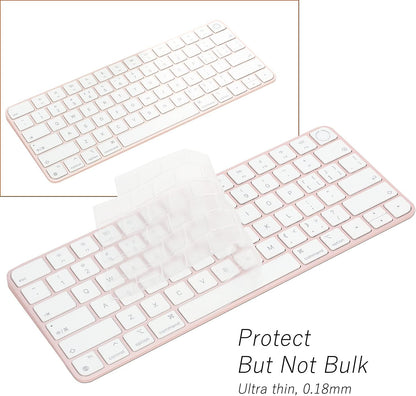 Keyboard Cover for New M4 iMac Magic Keyboard (Model A3118/A2449, Touch ID Version, w/o Numeric Key) - Ultra Thin, Protective and Clear Keyboard Cover Protector Skin