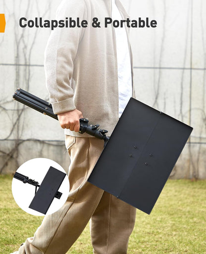 Perlegear Projector Stand Tripod, 21" to 45" Height Adjustable Laptop Stand, Portable Tall Projector Stand 90°Tilt with Spikes for Outdoor Movies, Camping, Office, Home, Stage, or Studio, DJ Rack