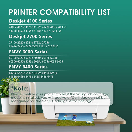 67XL Ink Cartridges Black Color Combo Pack Replacement for Ink 67 67XL 67XXL DeskJet 2755e 2755 2700e 2700 2734e 4155e Envy 6055e 6400 6000 Envy Pro 6458 Printer(1 Black and 1 Color)