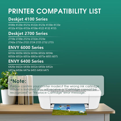 67XL Ink Cartridges Black Color Combo Pack Replacement for Ink 67 67XL 67XXL DeskJet 2755e 2755 2700e 2700 2734e 4155e Envy 6055e 6400 6000 Envy Pro 6458 Printer 1 Black