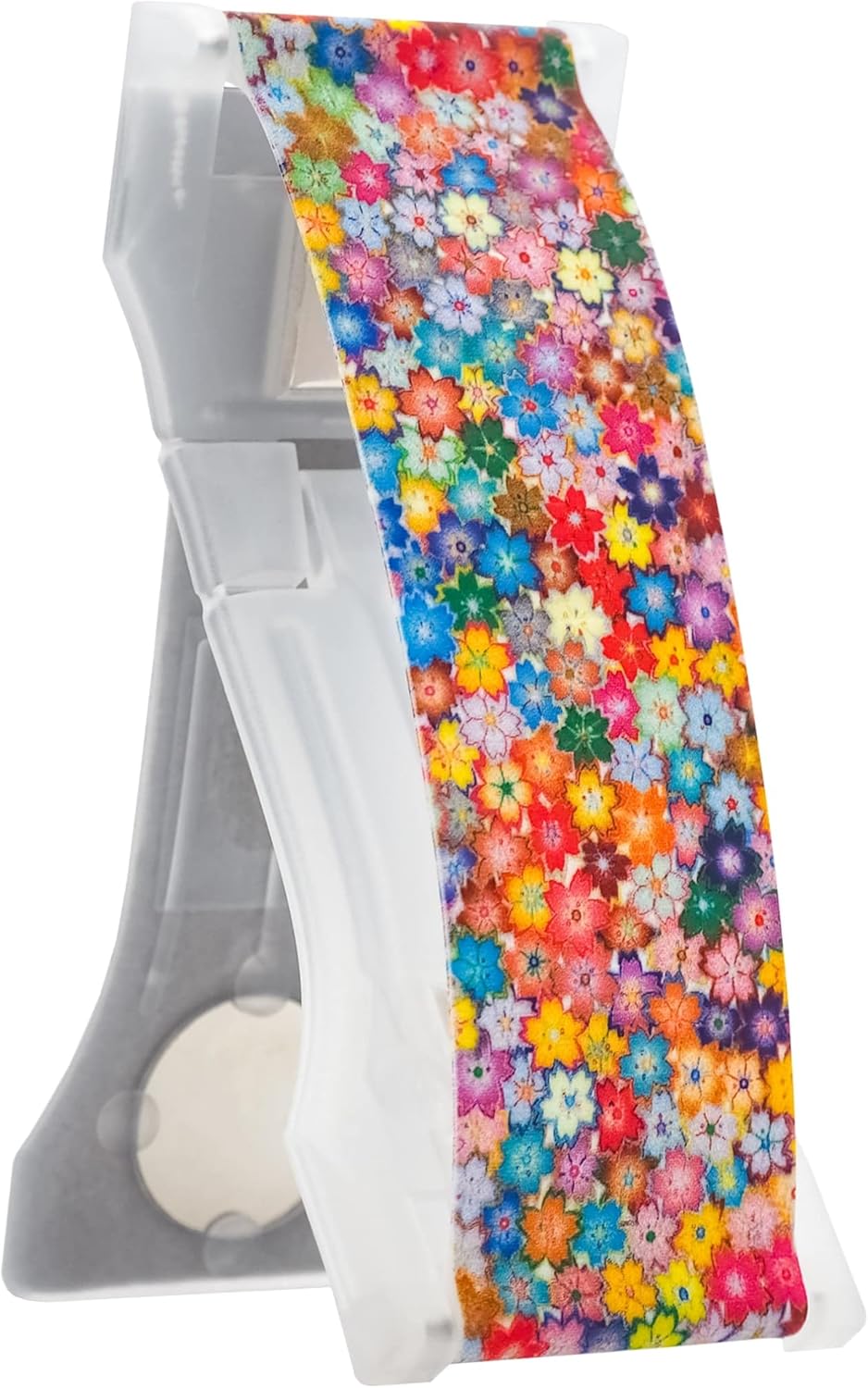 LOVEHANDLE PRO Premium Phone Grip - Silicone Strap - Magnetic Mount and Kickstand for Smartphone and Tablet - Colorful Daisies