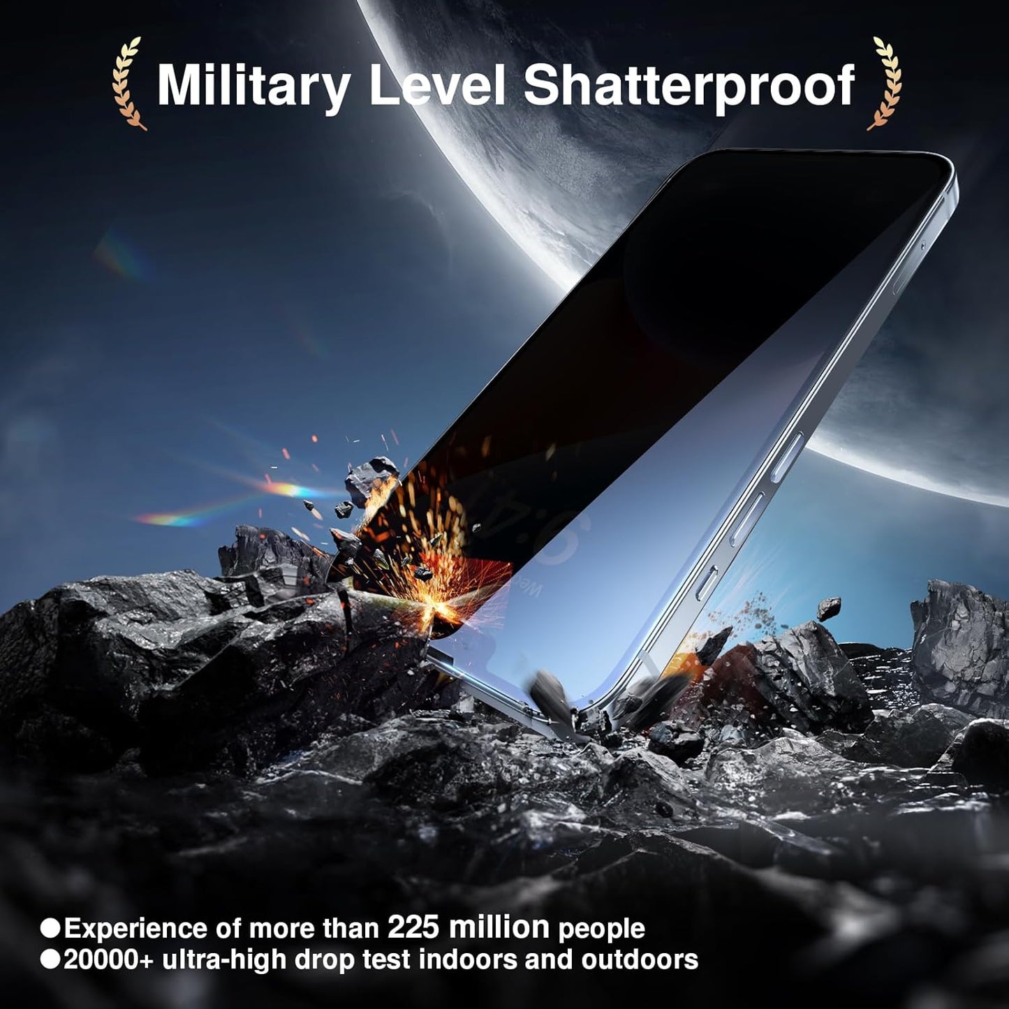 SMARTDEVIL 2+2Pack Privacy Screen Protector for iPhone 14 with Camera Lens Protector,Shatterproof Tempered Glass [True 28°Anti Spy] [9H Hardness] [Automatic Dust-Elimination Install] [Bubble Free]