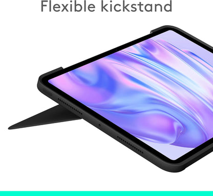 Logitech Combo Touch iPad Pro 11-inch (M4)(2024) Keyboard Case - Detachable Backlit Keyboard for iPad Pro 11, Kickstand, Multi-use Mode - Midnight Black