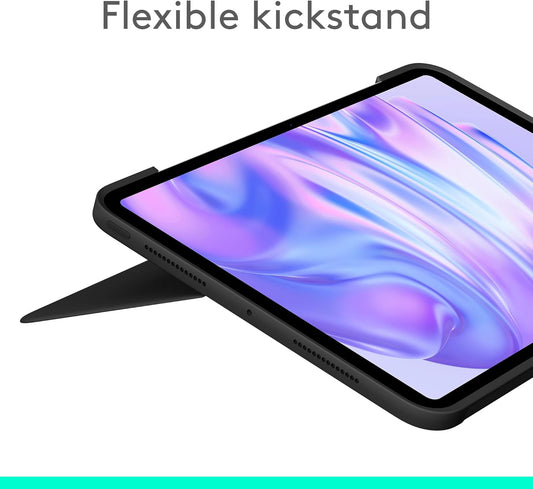 Logitech Combo Touch iPad Pro 11-inch (M4)(2024) Keyboard Case - Detachable Backlit Keyboard for iPad Pro 11, Kickstand, Multi-use Mode - Midnight Black