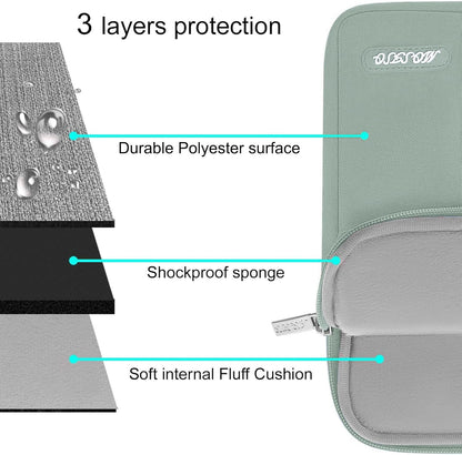 MOSISO Laptop Case 13 inch, 13 inch Laptop Sleeve Compatible with MacBook Air M4 M3 M2 M1 2025-2018 / Pro M2 M1 2025-2016, Polyester Vertical Computer Sleeve Bag with Pocket, Antique Green