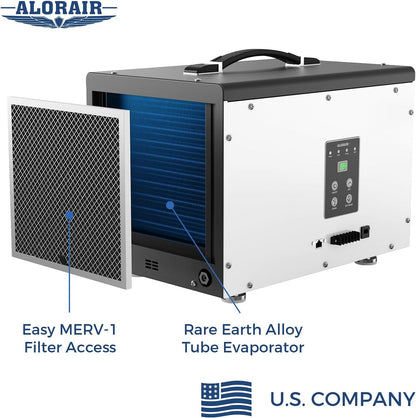 ALORAIR Crawl Space Dehumidifier, 120 PPD Crawlspace Dehumidifiers with Drain Hose and Pump for Basement, Portable Compact Auto Defrost Under House Industry Commercial Dehumidifier