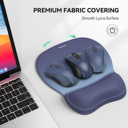 TECKNET Gel Mouse Pad with Wrist Rest, Ergonomic Office Mousepad with Wrist Support - Non-Slip & Smooth Surface Comfortable Desk Accessories Mat for Office, Gaming and Study - Gradient