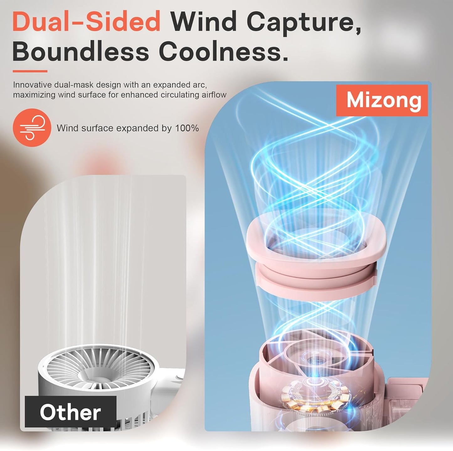 Personal Handheld Fan, Portable 3-in-1 High-Speed Turbo Fan with 5 Gear Wind, USB Mini Personal with 4000mAh Rechargeable Battery for Outdoor/Summer/Travel/Camping/Vacation Essentials Pink