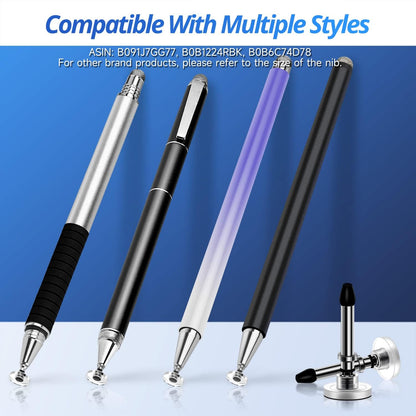 Stylus Tips Replacement Tips only [12 Pack] Passive Stylus Pen disc Universal nibs Compatible with Capacitive Touch Screen