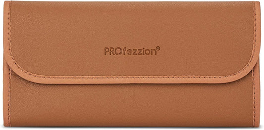 PROfezzion 4-Pocket Foldout Filter Pouch for 82mm Camera Lens Round Filter, Shock Resistant & Anti Scratch Photography Filter Case, Filter Carry Case with Microfiber Cleaning Cloth