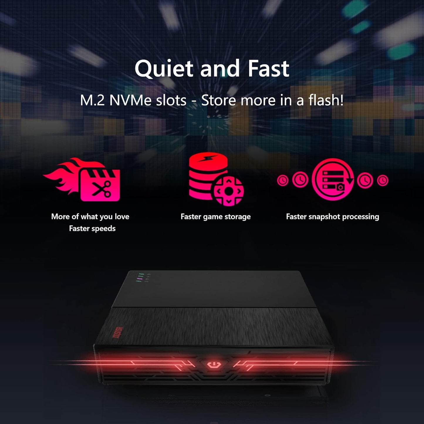 Asustor FLASHSTOR 6 Gen2 FS6806X, 6 Bay All M.2 SSD NAS, AMD Ryzen Quad-Core 2.3GHz, 8GB RAM DDR5, 10GbE Port, USB4 Type-C, Network Attached Storage for Video & Content Creators (Diskless)