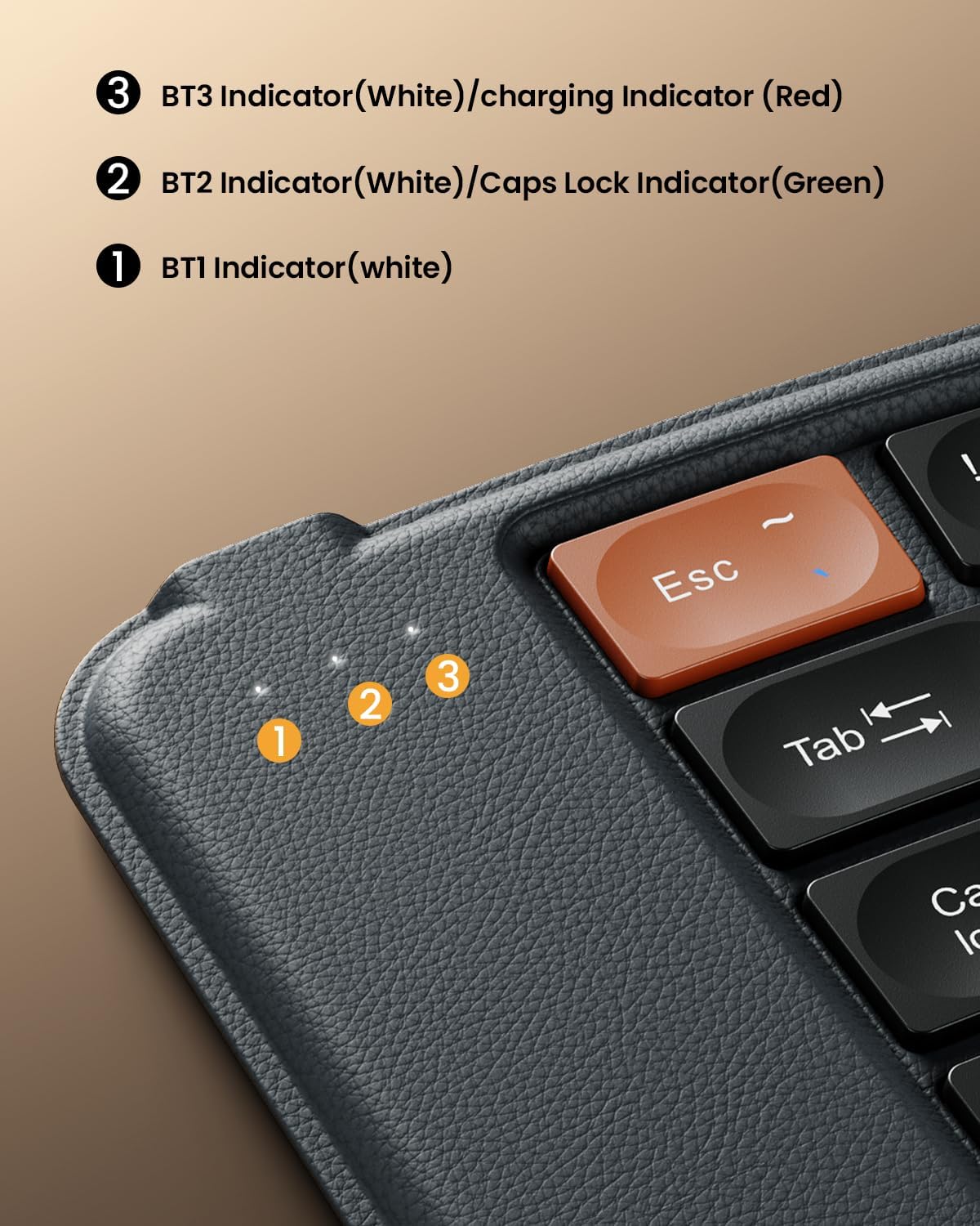 ProtoArc Ergonomic Foldable Keyboard, XK03 Split Folding Bluetooth Keyboard, Ultra Slim, Portable, for iPad, iPhone, Tablet, Laptop, PC - Gray