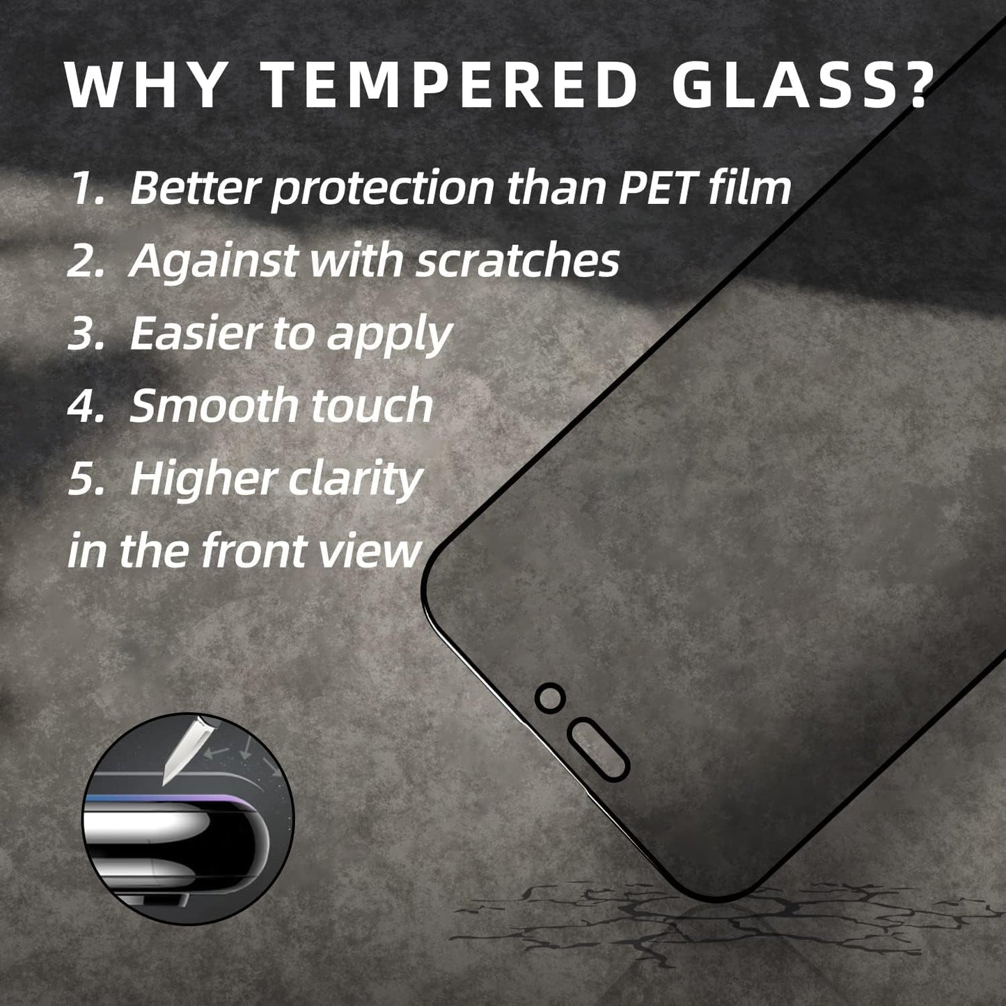 EGKimBa for iPhone Air Privacy Screen Protector, Gradient Color Tempered Glass, Bubble Free, Easy Installation, Auto Dust-Elimination, Anti Blue Light