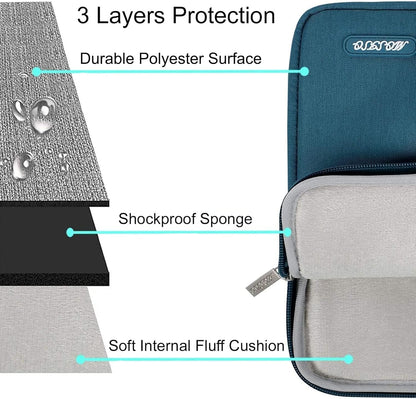 MOSISO Laptop Case 14 inch, 14 inch Laptop Sleeve Compatible with HP Lenovo Dell ASUS Acer, HP Stream, Dell Latitude, Lenovo IdeaPad, Polyester Vertical Computer Sleeve Bag with Pocket, Deep Teal