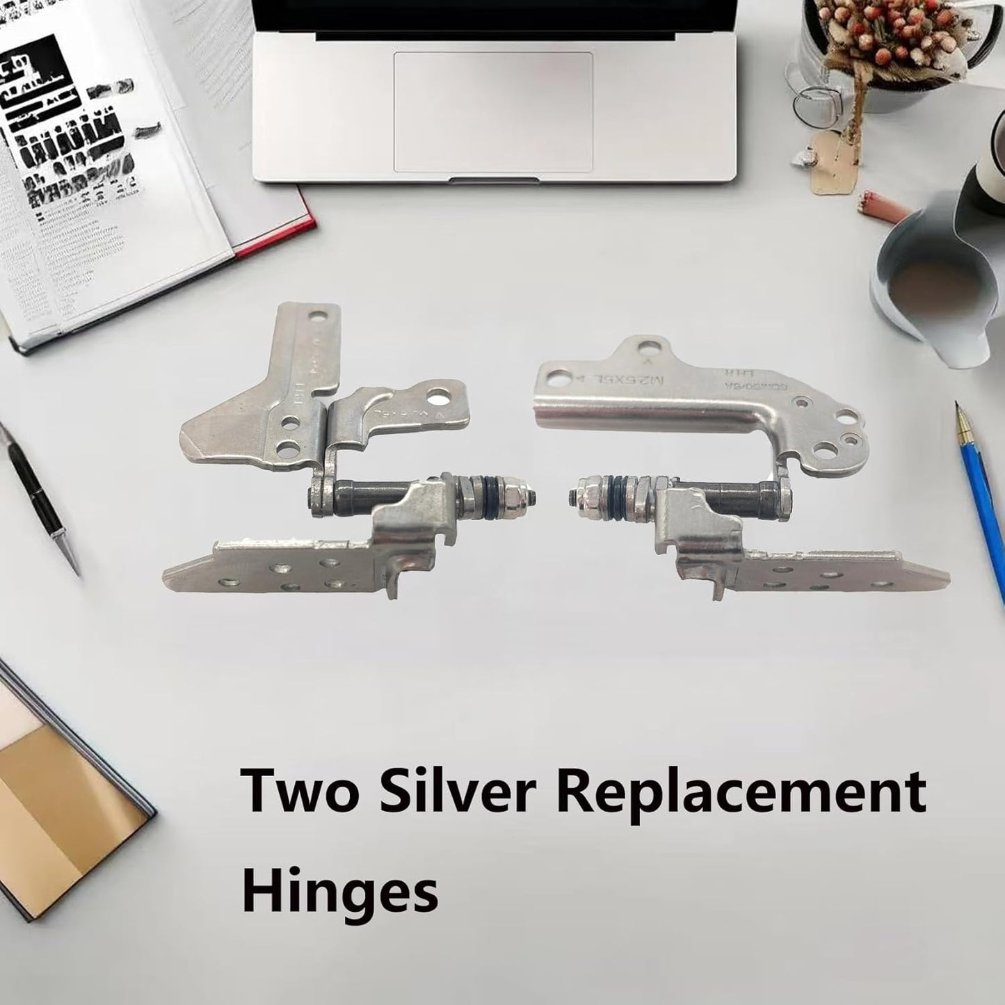 Replacement Left & Right LCD Hinge for Dell Inspiron 15 3510 3511 3515 3520 3521 3525 Series Laptop Screen Axis Sharft 87GX7 NVGVH, 00WPN8 0DDM9D 087GX7, GDM50