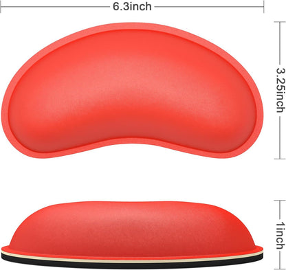 Dapesuom Mouse Wrist Rest, Cute Ergonomic Memory Foam Mouse Wrist for Computer Desk Mats Support, Hand Rest Pad Cushion for Gaming, Office, Laptop, Men, Women, Pain Relief & Easy Typing, Red
