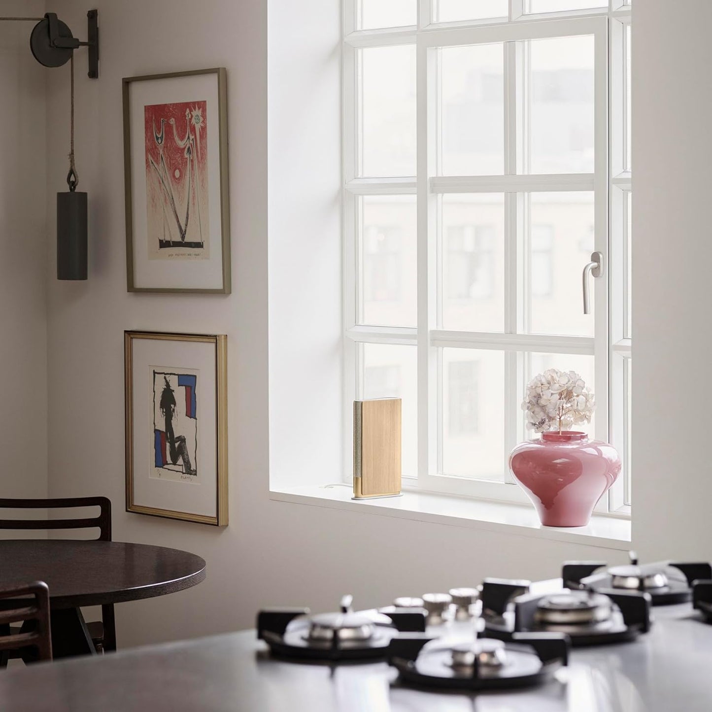 Bang & Olufsen Beosound Emerge Bookshelf Wi-Fi Speaker, Gold Tone/Light Oak