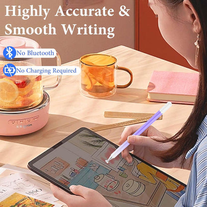 Stylus Pens for Touch Screens(2PCS), High Precision Magnetic Disc Universal Stylus Pen for iPad, 2-in-1 iPad Pen Compatible with iPhone/Pad/Android Tablets and Most Touch Screen(Green/Purple)